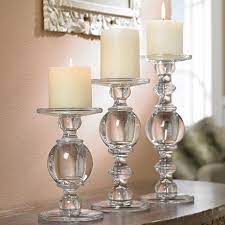 Our selection of wholesale glass pillar candle holders offers a beautiful and bold way to highlight the most stunning elements of your event. Baluster Candlesticks Candle Decor Glass Pillar Candle Glass Pillar Candle Holders