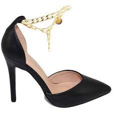 Questa scarpa è adatta per chi non è abituata a il brand sgn giancarlo paoli offre calzature da donna di prima qualità. Decollete Donna A Punta Con Catena Alla Caviglia Mary Jane Tacco Spillo 12 Camoscio Nero Scarpe Cerimonie Eventi Donna Decollete Malu Shoes Malushoes