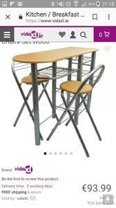 Don't worry about space because you can always put a folding bar on the wall and fit a couple of stools. Kitchen Breakfast Bar Table With 2 Folding Tall Bar Stools For Sale In Clondalkin Dublin From Lana P
