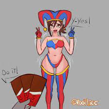 2023 2d 2d (artwork) 2d artwork big ass (female) chainsaw man cosplay  glitch productions gooseworx halloween costume higashiyama kobeni jester  jester cap jester costume jester girl jester hat jester outfit nervous  offering food pomni pomni ... - Rule 34