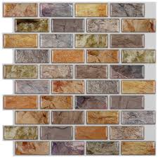 The peel n stick tile backsplash is resistant to the heat of stovetops and humidity of no grout, no glue, no special tool, and no mess. Mosaic Tile Sticker 6 Pack 6 Sq Ft 6 Sheets 07109 Walmart Com Walmart Com
