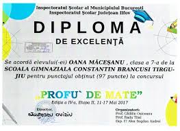 Concurs cu premii, în luna mărțișorului evenimentul regional al moldovei. Concursul InterjudeÈean Profu De Mate Scoala GimnazialÄ Constantin Brancusi Targu Jiu