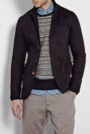 Navy Cotton Twill Travel Blazer By Oliver Spencer Mens Fashion Classic Mens Outfits Travel Blazer