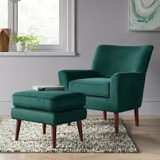 Englund Chair And Ottoman Dark Green Velvet Project 62 In 2020 Chair And Ottoman Chair And Ottoman Set Living Room Setup