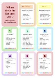 Yuk simak dalam contoh dialog simple past tense berikut ini. 18 Dialogs To Practice The Past Simple In 2021 English Language Teaching Speaking Activities English English Teaching Materials