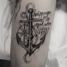 When paired with compass tattoos, anchors could symbolize being grounded along life's journey or a reminder that you can pick up or drop anchor anywhere you'd like along the way. Anchor And Compass Tattoo 35 Awesome Anchor Tattoo Designs 3 3 Anchor Tattoo Design Anchor Tattoos Anchor Tattoo