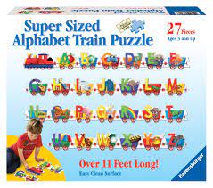 Includes 28 pieces, 10 feet long, and is 20% thicker than other floor puzzles. Amazon Com Ravensburger Alphabet Train 27 Piece Floor Puzzle Toys Games