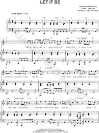 Minimum required purchase quantity for these notes is 1. The Beatles Let It Be Sheet Music In C Major Transposable Download Print Sku Mn0119793