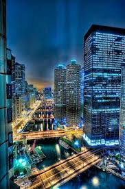 Chicago Lights Chicago City Chicago River Chicago