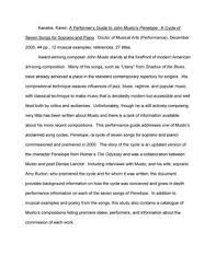 A Performer's Guide to John Musto's Penelope: A Cycle of Seven Songs for  Soprano and Piano