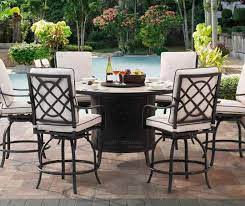 Burners and control panels are made of durable, stainless. Wilson Fisher Grandview Round High Dining Fire Pit Table 54 Fire Pit Table Patio Dining Set Luxury Seating