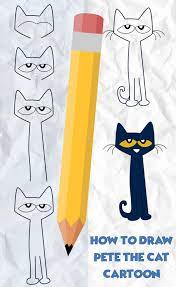 How To Draw Pete The Cat Directed Drawing Pete The Cat Art Pete The Cat Drawing For Kids