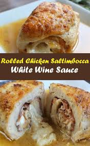 Rolled Chicken Saltimbocca In White Wine Sauce Cenanis Food Resep Makanan Resep Dada Ayam Resep Masakan