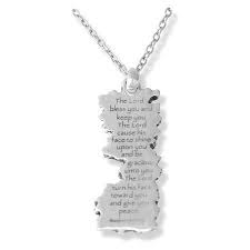 Aaronic Blessing Pendant Silverplated Christian Necklace Necklace Dog Tag Necklace