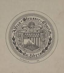 Charlotte and Alfred Strasser Bookplate