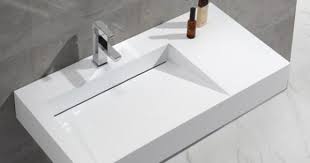 Lavabo Suspendu Rectangulaire 100x50 Cm Composite Blanc Mat Lodge Lavabo Suspendu Lavabo Decoration Petite Salle De Bain