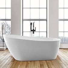 Shop through a wide selection of freestanding bathtubs at amazon.com. Vanity Art Colombes 67 In Acrylic Flatbottom Freestanding Bathtub In White Va6522 The Home Depot