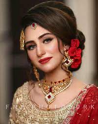 Newest Walima Bridal Hairstyle Videos Tips Bridal Hair And Makeup Pakistani Bridal Hairstyles Bridal Hairdo