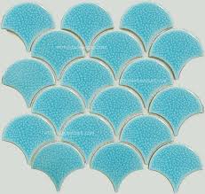 Gạch Mosaic Vảy Cá Xanh Nhạt GP-FT008 - GachMosaic.Com