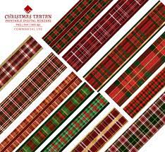 Digital Christmas Borderschristmas Tartan Border Etsy Clip Art Clip Art Borders Digital Paper