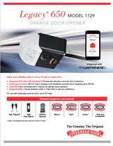Universal garage door remote control model g6kr if your garage door opener comes equipped with a single button push congratulations on your purchase of. Legacy 650 Garage Door Opener