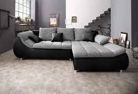 Big sofa mit schlaffunktion und bettkasten in schwarzem microfaserähnlichem stoff bezogen mit wellenfederpolsterung, maße: Sofa L Form Couch L Form Online Kaufen Otto