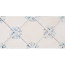 Maybe you would like to learn more about one of these? Petal Blanc Triangle French Blue Glazed Ceramic Tiles 4x4 Country Floors Of America Llc