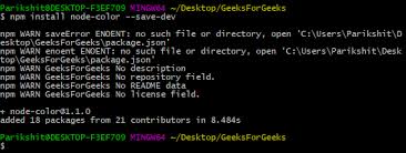This assumes that you installed node and npm in the default place. Node Js Npm Node Package Manager Geeksforgeeks