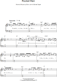 Music notes for easy piano sheet music by : Rocket Man Easy Piano Zzounds