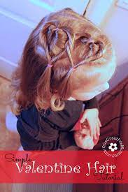 Easy Valentine Hair Style Tutorial Onecreativemommy Com Valentine Hair Hair Styles Valentines Hairstyles