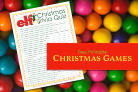 Challenge them to a trivia party! Elf Trivia Christmas Quiz Free Printable Flanders Family Homelife
