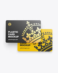 Two Plastic Cards In Stationery Mockups On Yellow Images Object Mockups