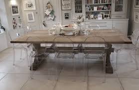 Gallery Malvini Dining Room Table White Plastic Chairs Clear Chairs