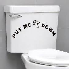 15% off with code zazpartyplan. Gesture Hand Decal Funny Bathroom Toilet Seat Wall Sticker Sign For Put Me Down Home Decor Decor Decals Stickers Vinyl Art