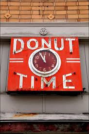 Donut Time Vintage Neon Signs Retro Sign Clock