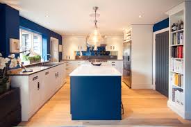 Modern modular kitchen cabinet furniture blue and white with gold accessories solid wooden. Blue And White Kitchen Houzz