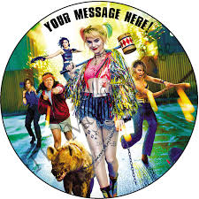 Harley quinn themed birthday cake! Harley Quinn Birds Of Prey Personalised Edible Image Cake Topper The Monkey Tree