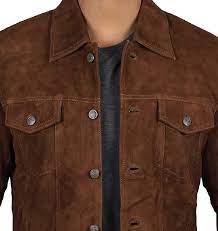 Maybe you would like to learn more about one of these? Logan Mens Brown Suede Trucker Jacket