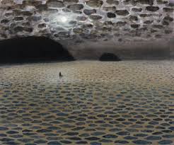 Windy Poplars Room Poboh Sailboat At Midnight Richard Cartwright Night Painting Waterscape Coastal Landscape