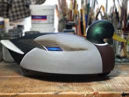 Mark Daisey Mallard Hunting Decoy Bird Carving Decoy Riding Helmets