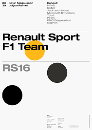 Renault Sport F1 Team Formula One Poster Series 2016 By Duane Dalton Minimalist Graphic Design Poster Series Grid Layouts