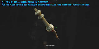 This puzzle requires players to search the sewers and find three chess piece plugins in order to leave the sewers. Resident Evil 2 Queen And King Plug Naguide