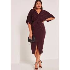 Missguided Purple Plus Size Slinky Kimono Midi Dress 50 Liked On Polyvore Featuring Dresses Plum Kimono Sleeve Dress Midi Party Dresses With Sleeves Plus Size Wedding Guest Dresses Plus Size Party Dresses