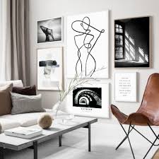 Black And White Gallery Wall Dining Room Mystery Woman Modern Gallery Art Living Room Art Wall Art Living Room Canvas Gallery Wall
