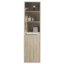 Luxo Marbre Bathroom Side Cabinet 15 75 In X 59 In Light Oak Lowe S Canada