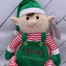 Personalized Elf, Christmas Elf, Christmas Elf Gift, Elf, Baby's First,  Customized Stuffed Animal, Baby Keepsake,1st Christmas, Plush Animal
