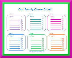Family Chore Charts Free Printable Chore Charts