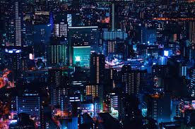 Neon city fantasy abstract background wallpapers on. Wallpaper Id 73781 Neon City Buildings Lights Hd Photography 4k 5k