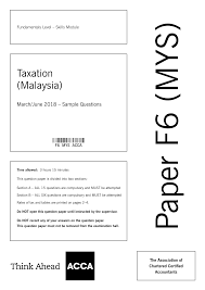 The table is meant for informational purposes and as ageneral guide only. Https Www Accaglobal Com Content Dam Acca Global Pdf Students Acca F6 Exampapers Mys F6mys 2018 Marjun Q Pdf