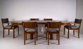 When it comes to essential furniture for your home, a beautiful dining table can really make your dining room stand out. Large Model 569 Dining Table Chairs Set By Hans Hartl For Deutsche Werkstatten Hellerau Deutschland 1940s Set Of 7 For Sale At Pamono
